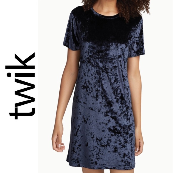 TWIK crushed blue velvet dress | Medium - Picture 8 of 8
